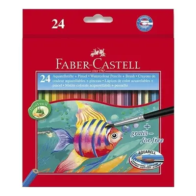 Faber-Castell Akvarelové pastelky Faber-Castell 24 barev + štětec