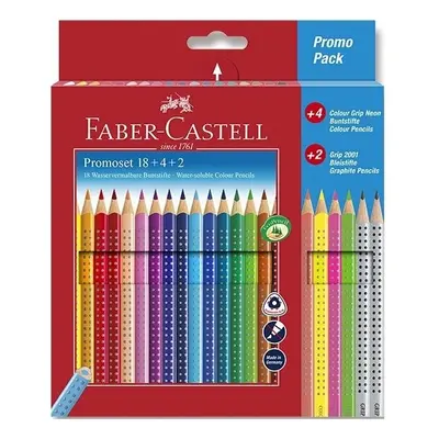 Faber-Castell Pastelky Faber-Castell Grip 2001 18 barev + 4 barvy + 2 grafitové tužky