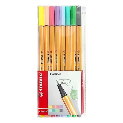 Stabilo Fineliner Point 0,4mm 8ks pastelové barvy