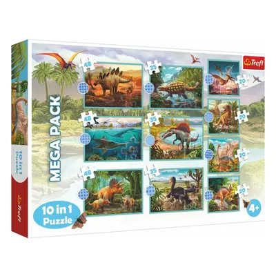 Trefl Puzzle 10v1 Seznamte se se všemi dinosaury