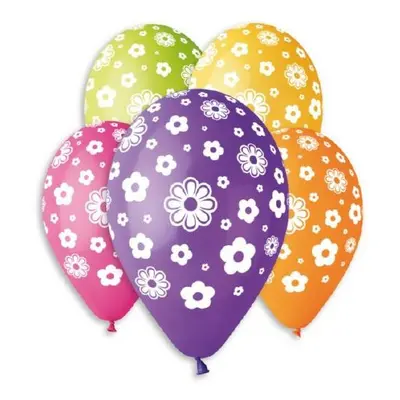 Smart Balloons Balonek/Balonky nafukovací květiny 12'' průměr 30cm 5ks