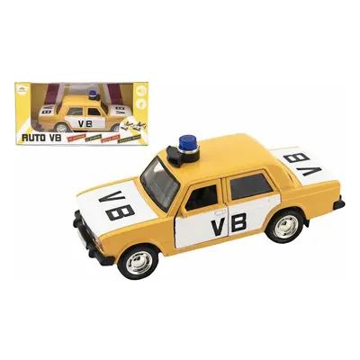 Teddies Policejní auto VB kov/plast 11,5cm na zpětné natažení na baterie se zvukem