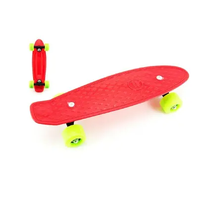 Teddies Skateboard - pennyboard 43cm červený