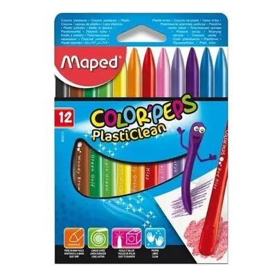 Maped Plastové pastely Maped Color'Peps Plasticlean 12 barev trojhranné