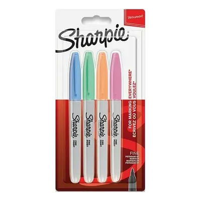 Sharpie Permanentní popisovač Sharpie Fine sada 4 ks, pastelové barvy