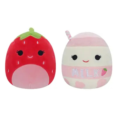 Jazwares SQUISHMALLOWS 2v1 jahoda Scarlet a jahodové mléko Amelie