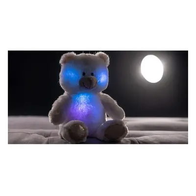 Teddies Snílek medvěd bílý plyš 40cm na baterie se světlem se zvukem