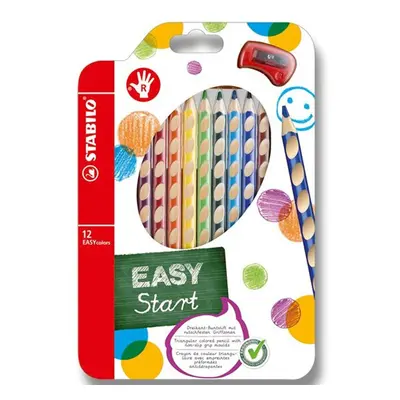 Stabilo Pastelky EASYColors pro pravák 12 ks s ořezávátkem