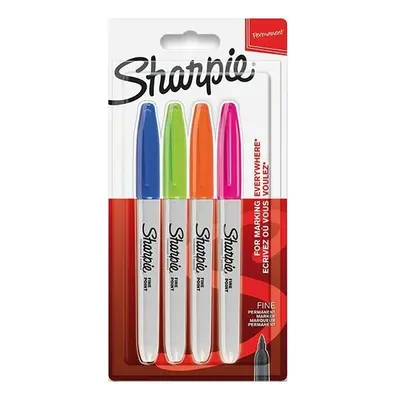 Sharpie Permanentní popisovač Sharpie Fine sada 4 ks, doplňkové barvy