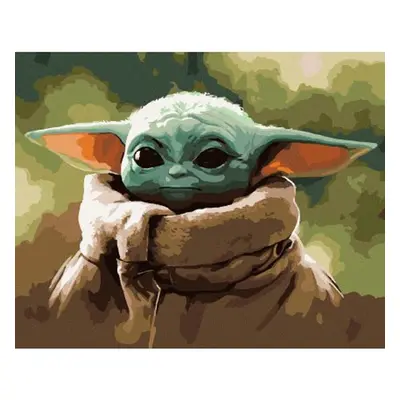 Figured Art Diamantové malování - BABY YODA II na rámu 40x50 cm