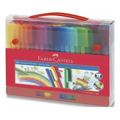 Faber-Castell Dětské fixy Faber-Castell Connector taška 60 barev