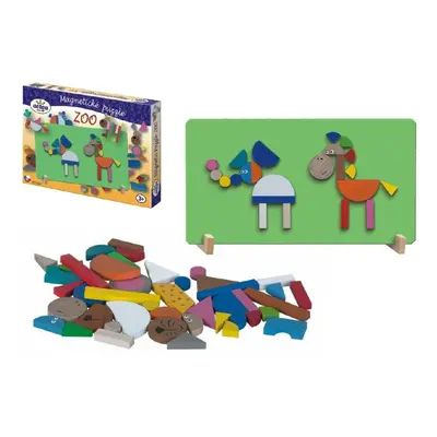 Detoa Magnetické puzzle ZOO v krabici 33x23x3,5cm