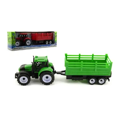 Teddies Traktor s přívěsem 28cm