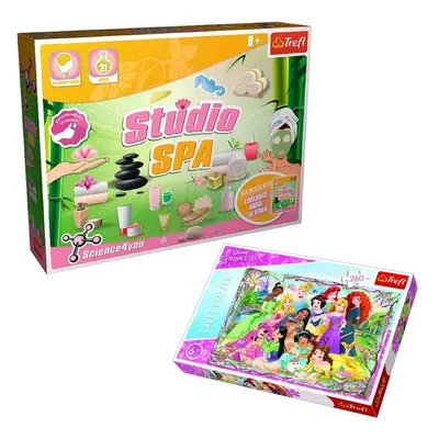 Trefl PACK Science for you Studio SPA 21 pokusů a Puzzle Disney Princezny 260 dílků