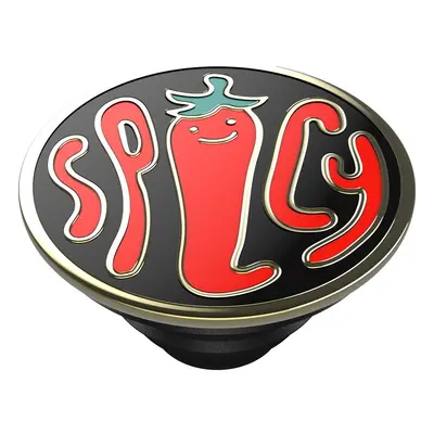 PopSockets PopTop Gen.2, Spicy Black Enamel, smalt+kov, čili papričky, výměnný vršek