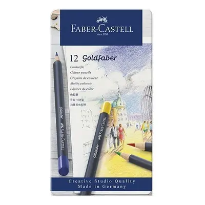 Faber-Castell Pastelky Faber-Castell Goldfaber plechová krabička 12 barev