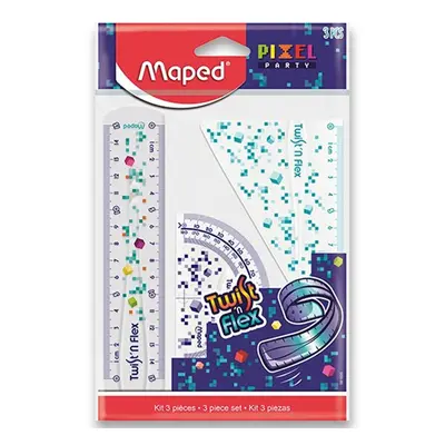 Maped Flexibilní pravítka Pixel Party - sada 3ks