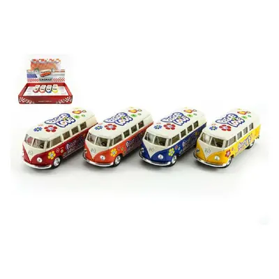 Teddies Autobus Kinsmart VW Classical kov 13cm na zpětné natažení