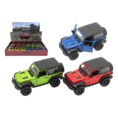 Teddies Auto Kinsmart Jeep Wrangler 2018 pevná střecha 12,5cm kov 4 barvy