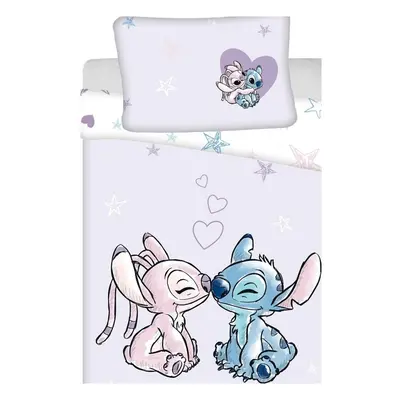 Povlečení do postýlky Lilo and Stitch Purple baby