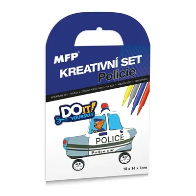 kreativní set - Policie - nafukovací auto 1041989