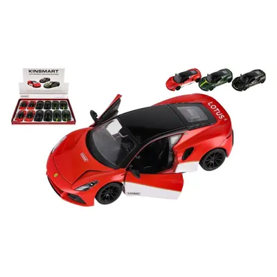 Teddies Auto Kinsmart Lotus Emira 1:38 kov/plast 12,5cm 3 barvy na zpětné natažení