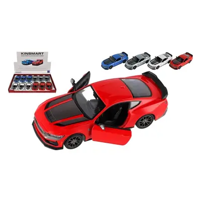 Teddies Auto Kinsmart 2024 Ford Mustang Dark Horse 1:38 kov/plast 12,5cm 4 barvy na zpětné nat.