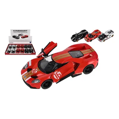 Teddies Auto Kinsmart Ford GT 1:38 kov/plast 12,5cm 3 barvy na zpětné natažení