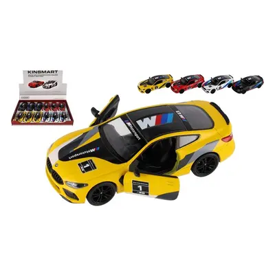 Teddies Auto Kinsmart BMW M8 Competition Coupé 1:38 kov/plast 12,5cm 4 barvy na zpětné natažení