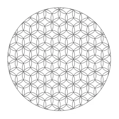 Malování pískem šablona Mandala Květ života malý