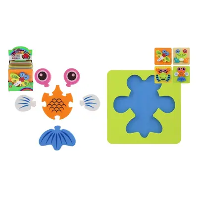 Teddies Pěnové puzzle 3D zvířátka 4 druhy