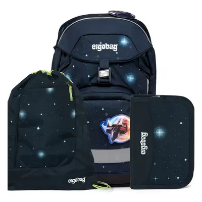 Ergobag Školní batoh chlapecký prime Galaxy modrý 2023 SET