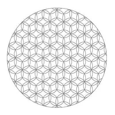 Malování pískem šablona Mandala Květ života velký