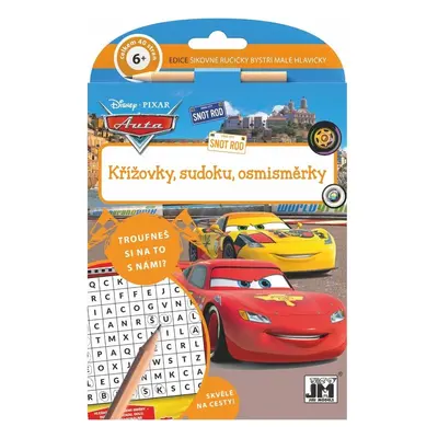 Křížovky, sudoku, osmisměrky s tužkou Auta/Cars