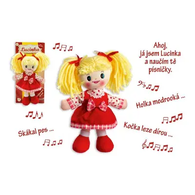 Teddies Panenka Lucinka hadrová plyš 30 cm česky zpívající