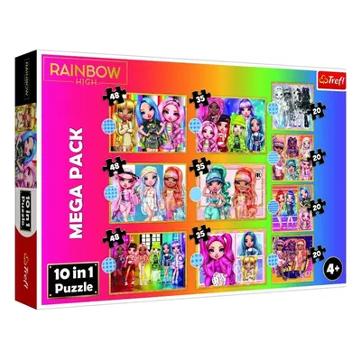 Trefl Puzzle 10v1 Kolekce módních panenek/Rainbow high