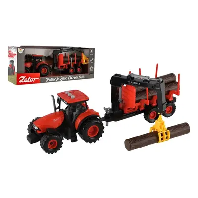 Teddies Traktor Zetor s vlekem a ramenem 36cm