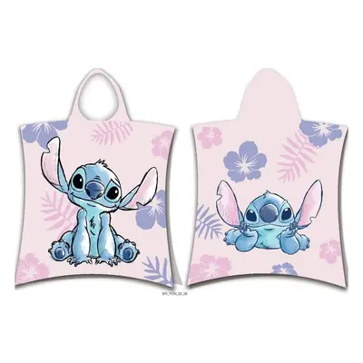 Jerry Fabrics Plážová osuška pončo Lilo a Stitch Pink