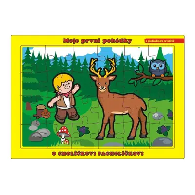 Teddies Puzzle deskové O Smolíčkovi Pacholíčkovi 26x17cm 24 dílků Moje první pohádky