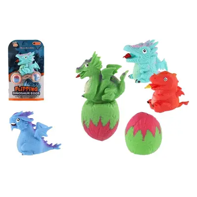 Teddies Dinosaurus/vejce obracecí silikon 15cm 4 druhy