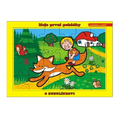 Teddies Puzzle deskové O Budulínkovi 26x17cm 24 dílků Moje první pohádky