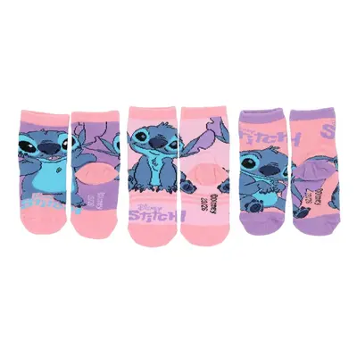 Dívčí ponožky Stitch 3pack růžové, 27-30