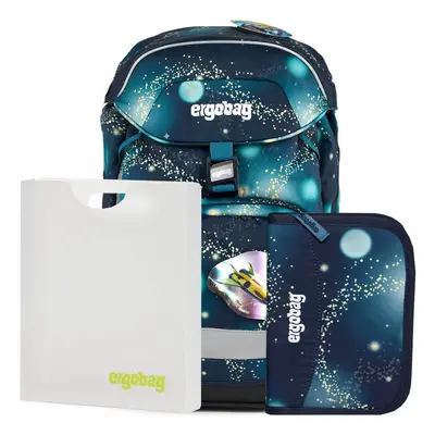 Ergobag Školní batoh pro prvňáčka Prime Galaxy space SET batoh+penál+desky