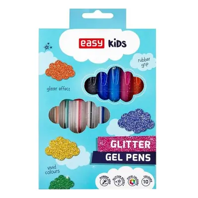 Gelové pero Easy Kids Glitter sada 10 barev