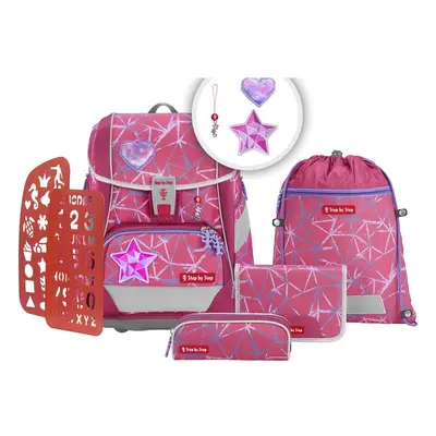 Hama Školní aktovka/batoh 2IN1 PLUS pro prvňáčky – 6dílný set, Step by Step STAR STELLA