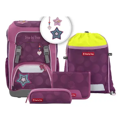 Hama Školní batoh GIANT pro prvňáčky - 5dílný set, Step by Step Glamour Star Astra, certifikát