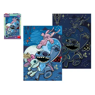 Česká výroba Puzzle XL Stitch svítící ve tmě neon 100 dílků