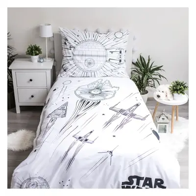 Jerry Fabrics Povlečení Star Wars Death Star svítící efekt