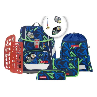 Hama Školní aktovka/batoh 2IN1 PLUS pro prvňáčky – 6dílný set, Step by Step Soccer Ben