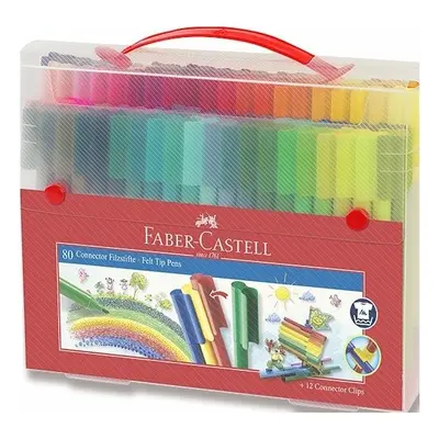 Faber-Castell Dětské fixy Faber-Castell Connector taška 80 barev